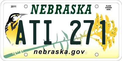 NE license plate ATI271
