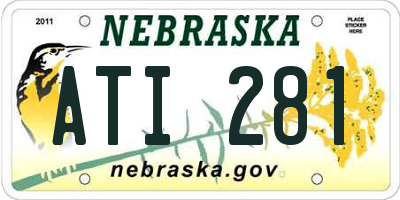 NE license plate ATI281