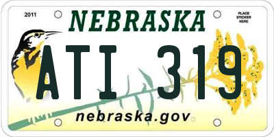 NE license plate ATI319