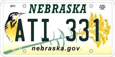 NE license plate ATI331