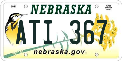 NE license plate ATI367