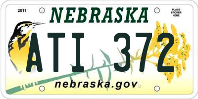 NE license plate ATI372