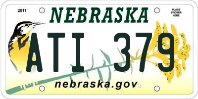 NE license plate ATI379