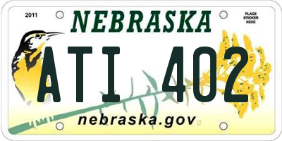 NE license plate ATI402