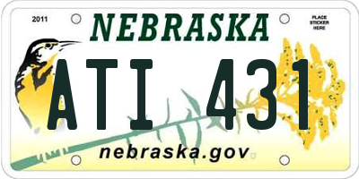 NE license plate ATI431