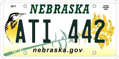 NE license plate ATI442