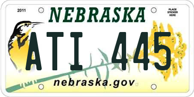 NE license plate ATI445