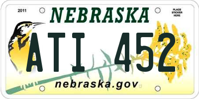 NE license plate ATI452
