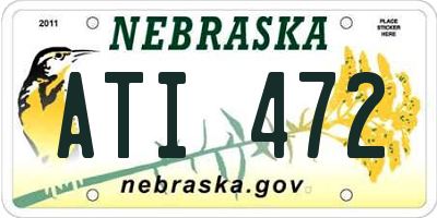 NE license plate ATI472
