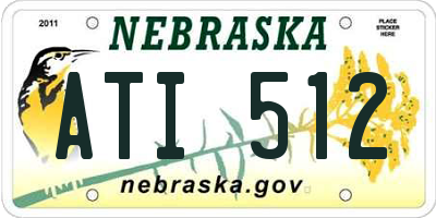 NE license plate ATI512