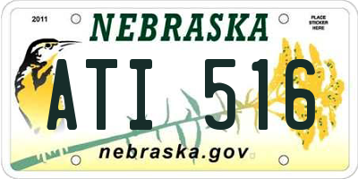 NE license plate ATI516