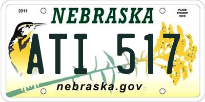 NE license plate ATI517