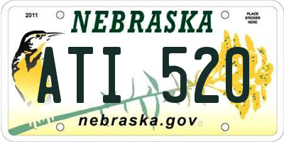 NE license plate ATI520