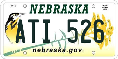 NE license plate ATI526