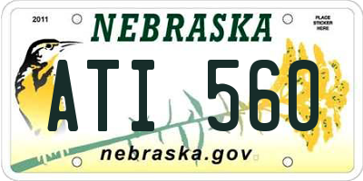 NE license plate ATI560