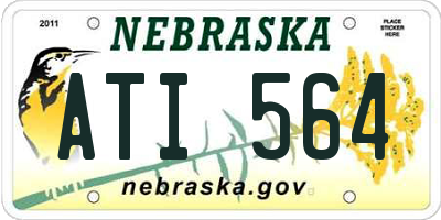 NE license plate ATI564