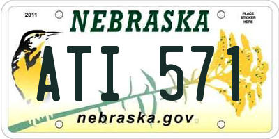 NE license plate ATI571
