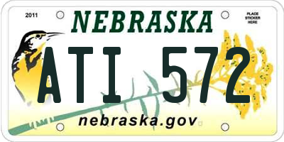 NE license plate ATI572