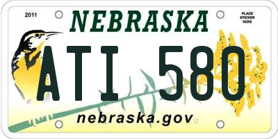 NE license plate ATI580