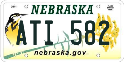 NE license plate ATI582