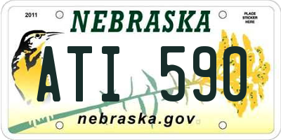 NE license plate ATI590