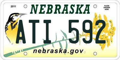 NE license plate ATI592