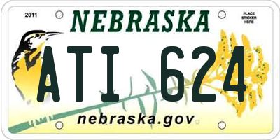 NE license plate ATI624