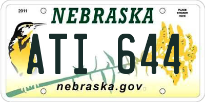 NE license plate ATI644