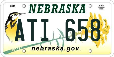 NE license plate ATI658