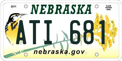 NE license plate ATI681
