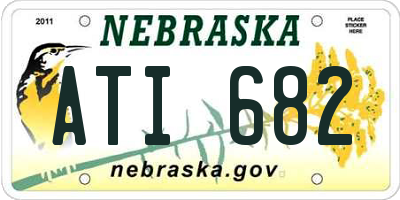 NE license plate ATI682