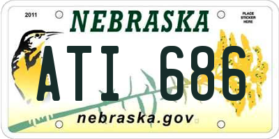NE license plate ATI686