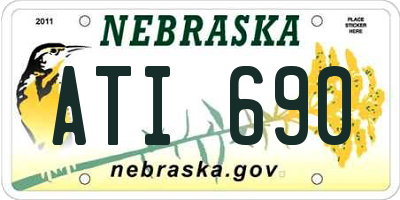 NE license plate ATI690