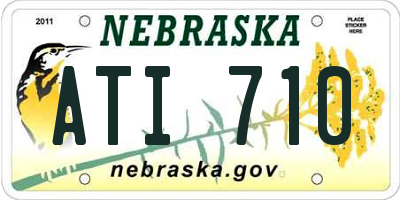 NE license plate ATI710