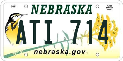 NE license plate ATI714