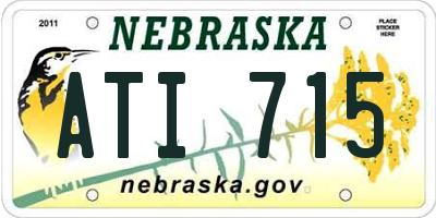 NE license plate ATI715