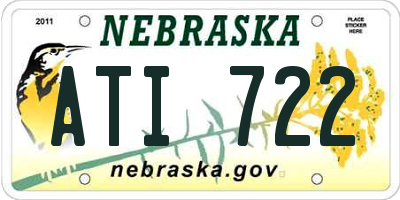 NE license plate ATI722