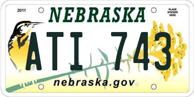NE license plate ATI743