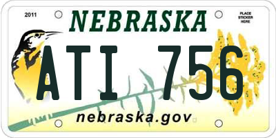 NE license plate ATI756