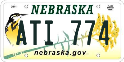 NE license plate ATI774
