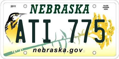 NE license plate ATI775