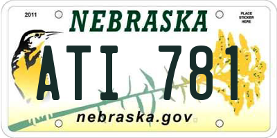 NE license plate ATI781