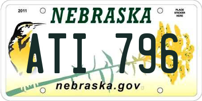 NE license plate ATI796