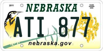 NE license plate ATI877