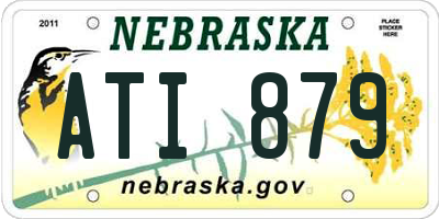 NE license plate ATI879