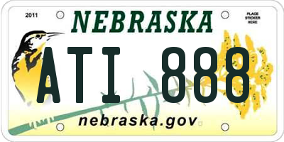 NE license plate ATI888