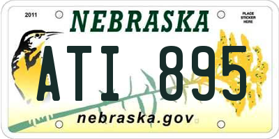 NE license plate ATI895