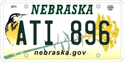 NE license plate ATI896