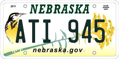 NE license plate ATI945
