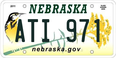 NE license plate ATI971